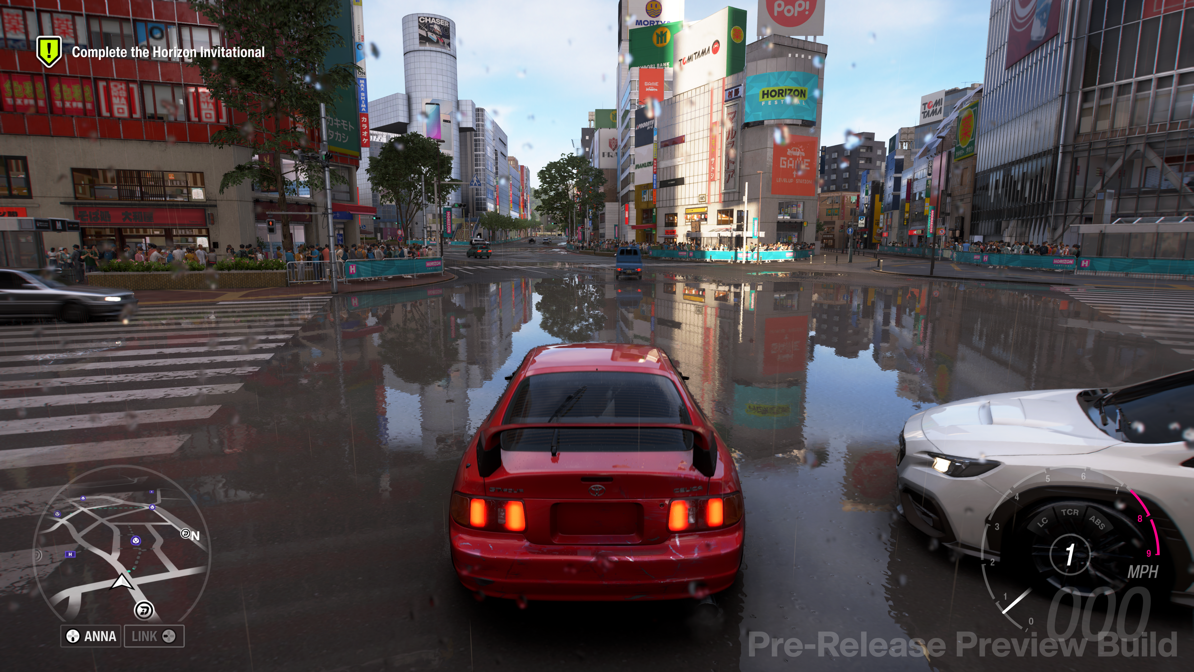 A car in Shibuya Square, Tokyo