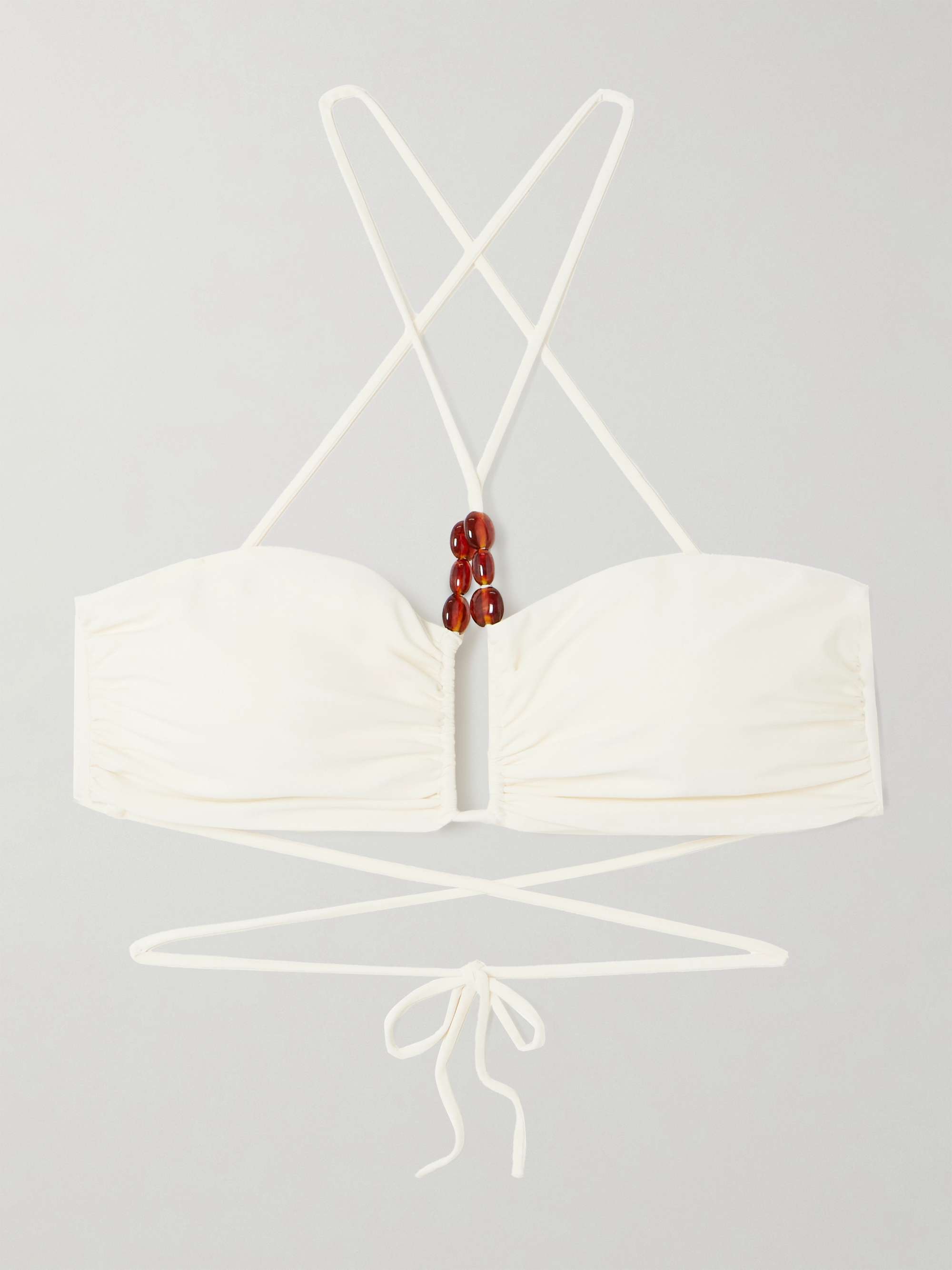 Bead-Embellished Bikini Top