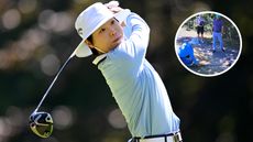 Somi Lee hits a driver