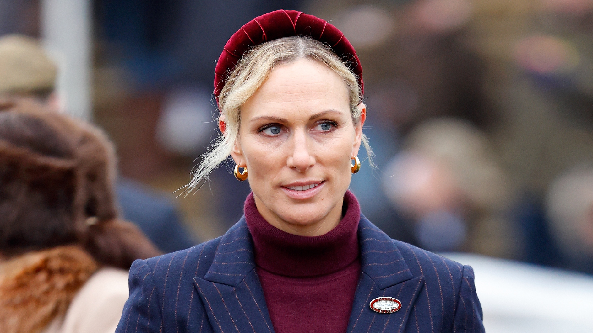 Zara Tindall attends the New Year&#039;s Day Racing Meet at Cheltenham Racecourse on January 1, 2025