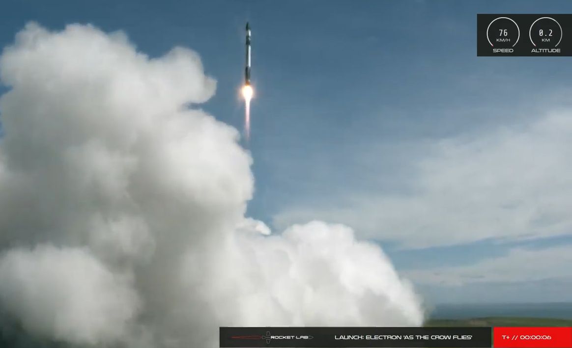 A Rocket Lab Electron booster launches the small Palisade satellite in orbit for satellite operator Astro Digital.