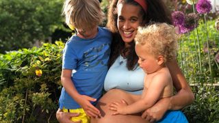 A pregnant Shakira Akabusi and kids, winner of Fitness Influencer of the Year at the Fit&Well Awards 2021