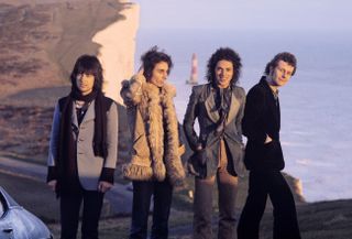 Sharks at Beachy Head, 1973: L-R Chris Spedding, Marty Simon, Andy Fraser and Snips (Steve Parsons)