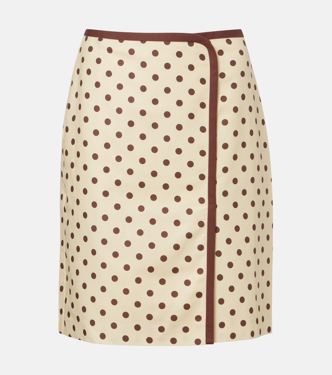Bowie Linen and Cotton Wrap Skirt in Yellow - Posse