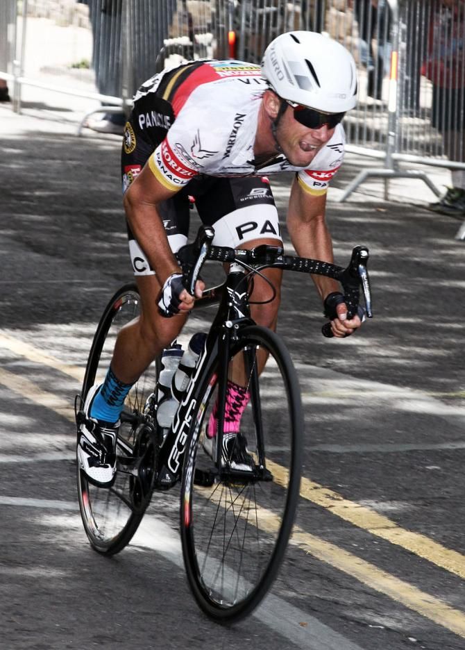 Best sprinter of the day, Fabio Calabria (Horizon Organic/Einstein Bros Cycling) racks up his points