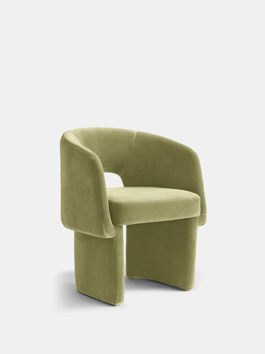 Morrell Dining Chair, Velvet, Lichen