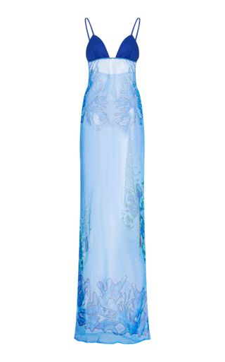 Exclusive Printed Chiffon Maxi Dress