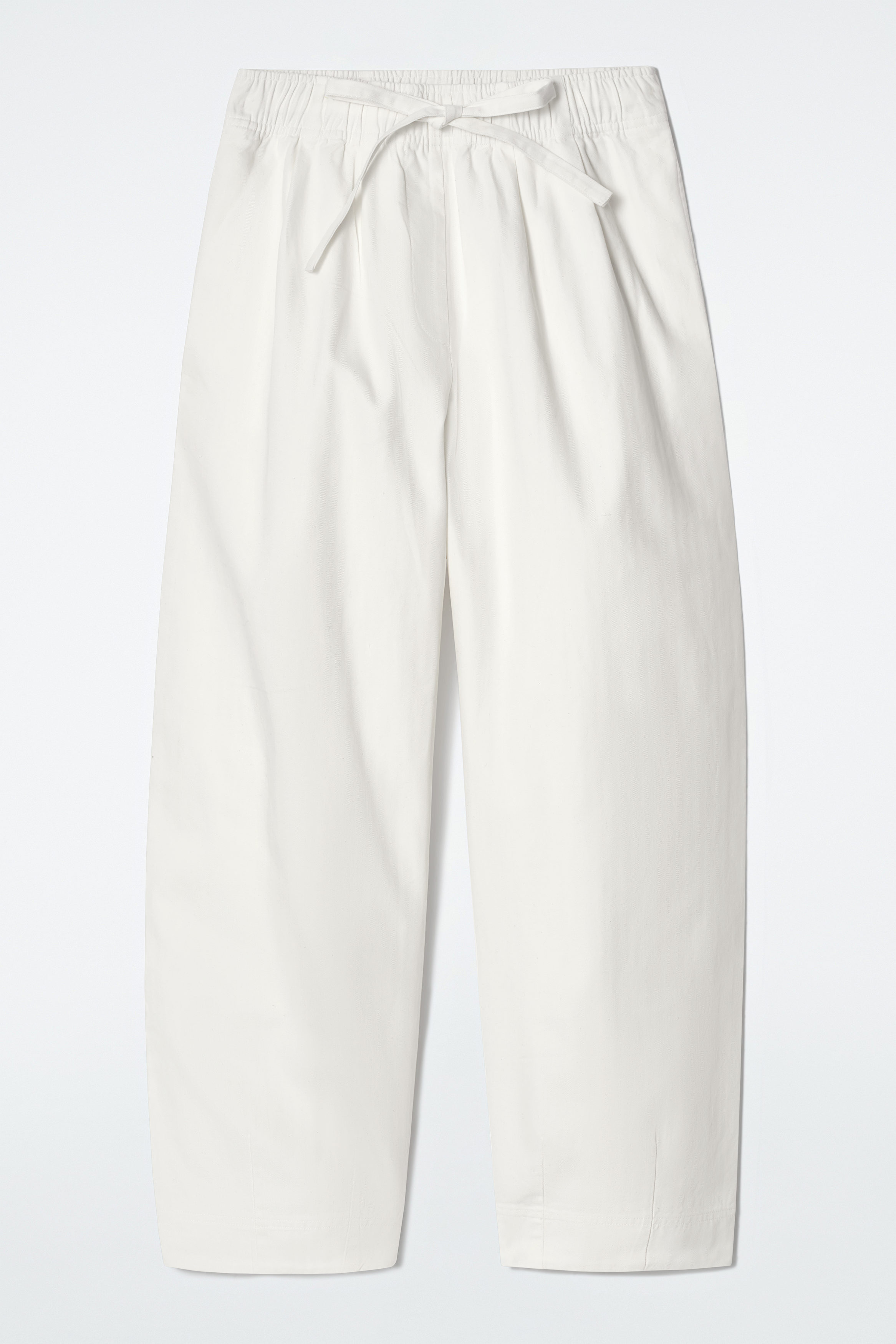 Cotton Tapered Drawstring Trousers