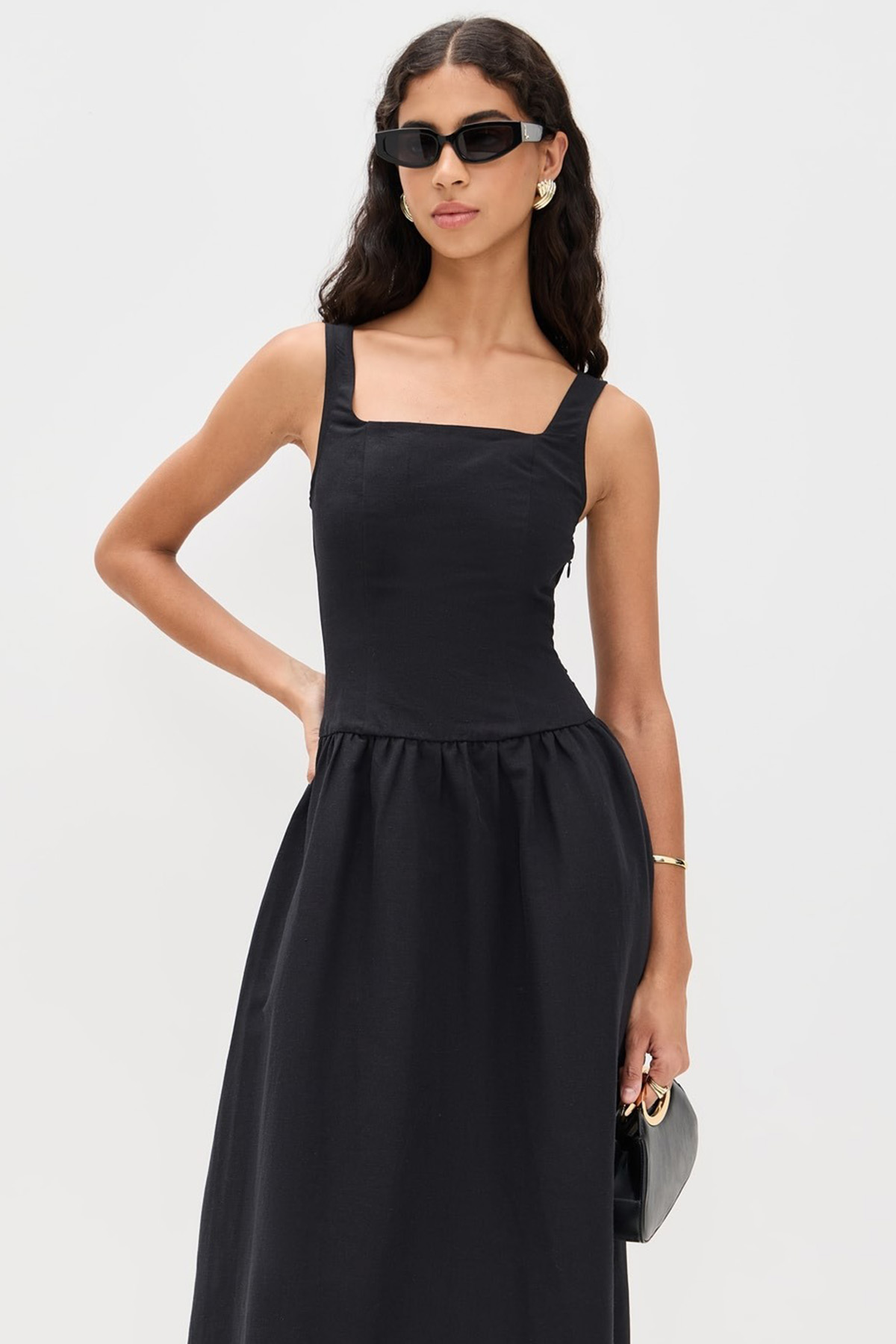 Aligne Rosia Linen Midi Dress