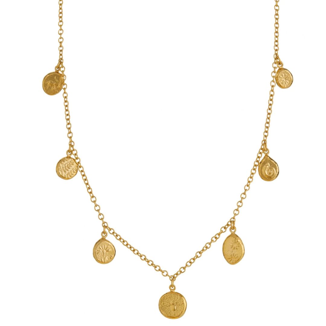 Alex Monroe Gold Paleontology Nugget Necklace