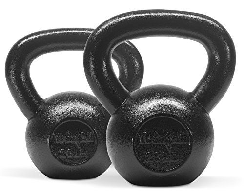 Yes4all Kettlebell Sets, Pair 45lb Cast Iron Kettlebells