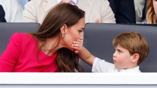 Prince Louis and Kate Middleton during the Platinum Jubilee concert