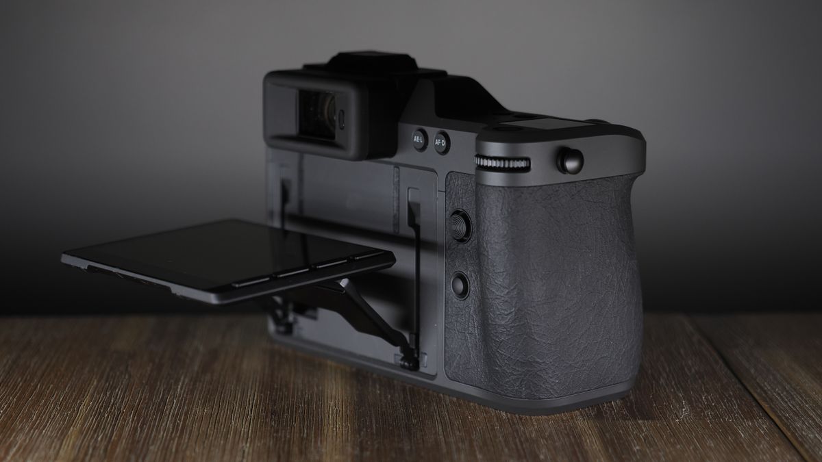 Hasselblad X2D II 100C on a wooden surface