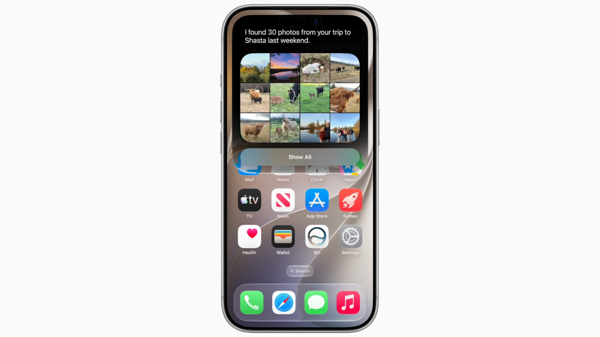 Using Siri AI to search for images in iOS 27