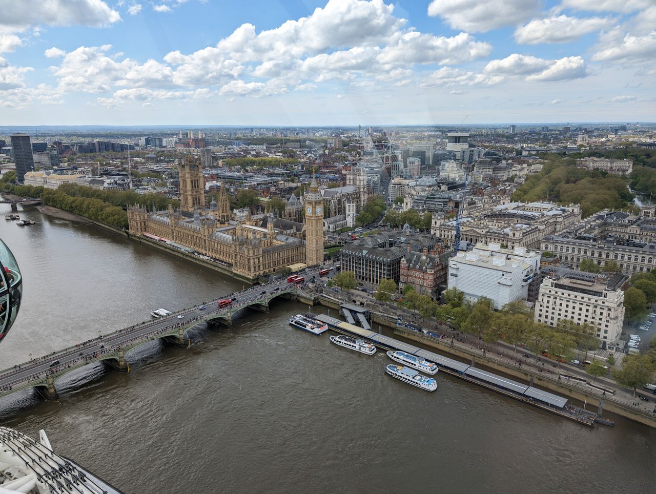 iPhone 15 Pro Max vs. Galaxy S24 Ultra vs. Pixel 8 Pro London Eye photos