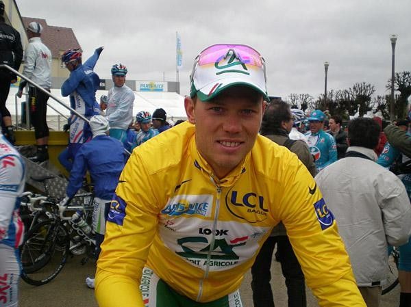 Thor Hushovd enjoys life in yellow.