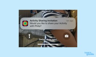 iOS 16 fitness app sharing notification