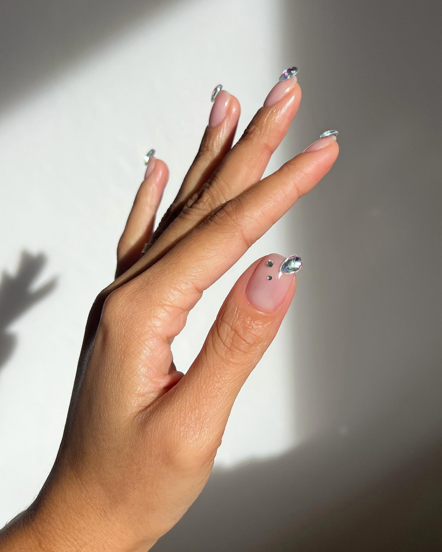 Clear nail designs nail gems