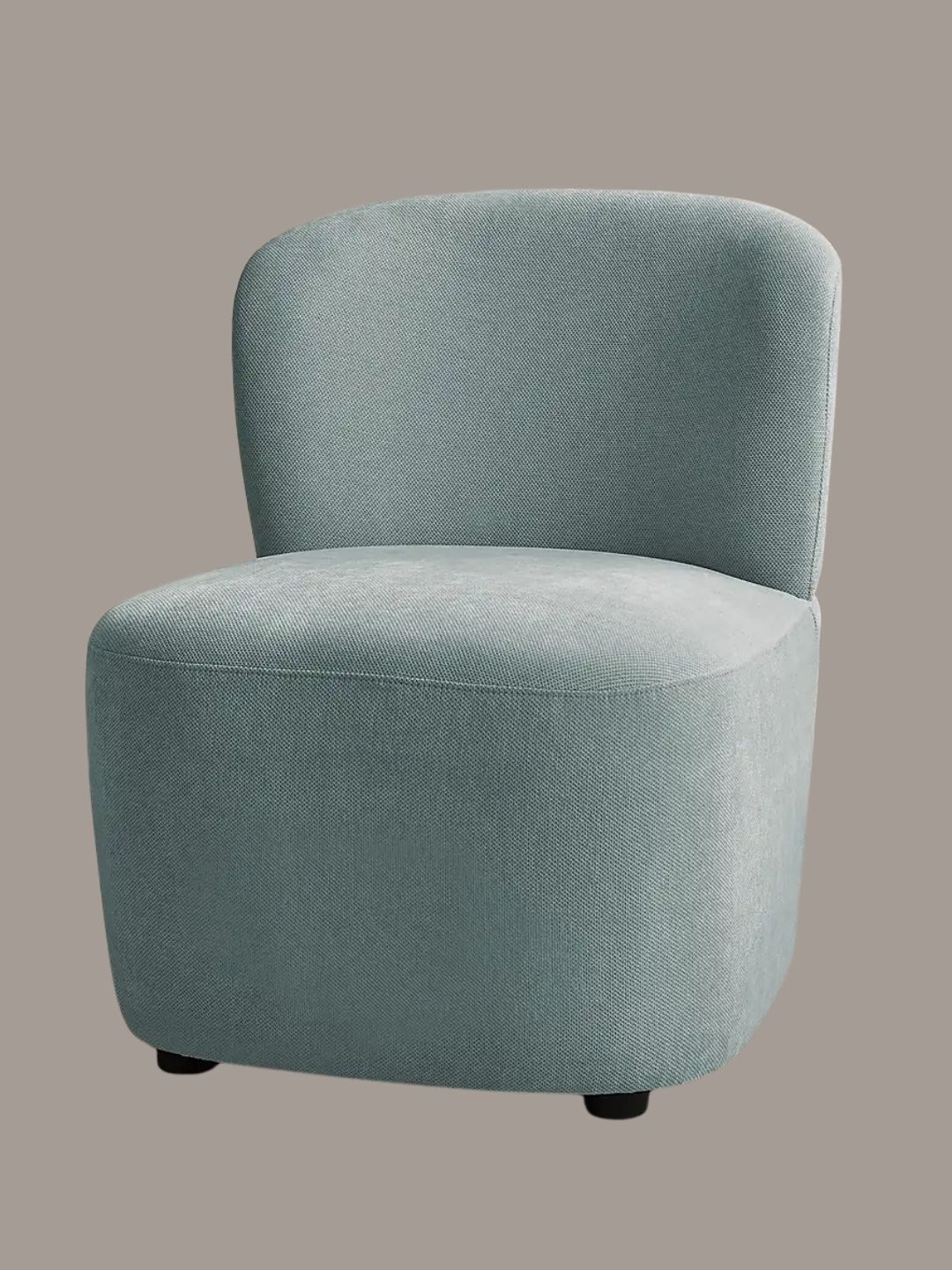 Dunelm, Lunetta Chenille Armless Accent Chair in Riviera Blue