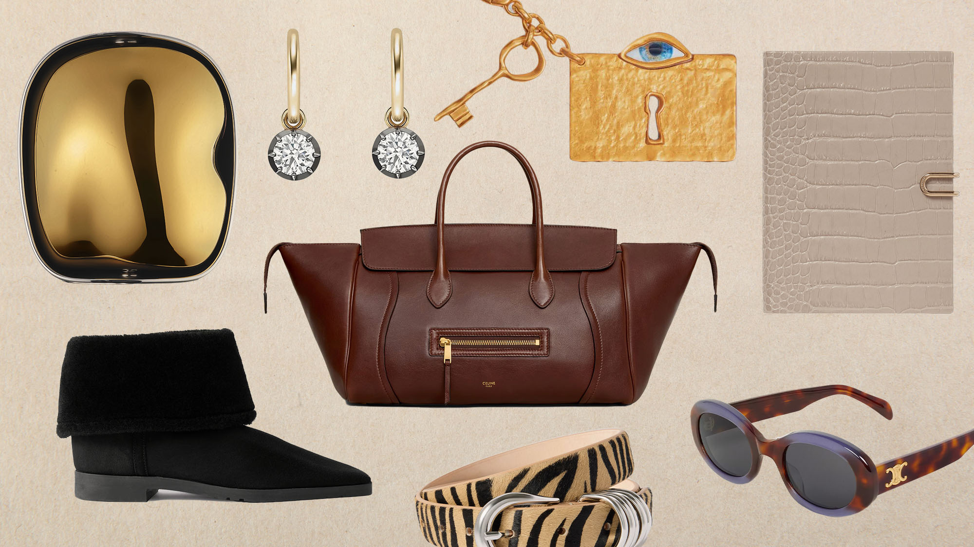 luxury holiday gift collage