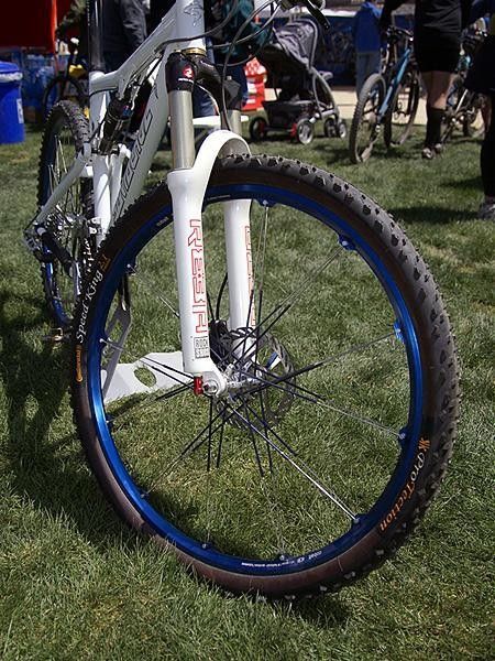 Crankbrothers showed off its new Cobalt mountain bike wheels. Production hasn't ramped up yet, but the company is currently taking reservations for those that want to be first in line.
