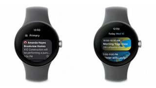 Google Calendar and Gmail apps on Wear OS
