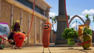 Some of the characters from Sausage Party: Foodtopia.