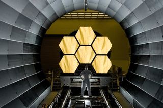 The James Webb Space Telescope during a minor inspection.