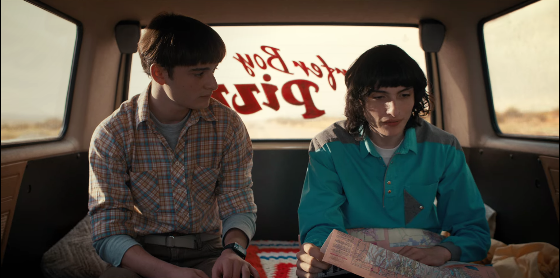Noah Schnapp and Finn Wolfhard as Will and Mike in Stranger Things