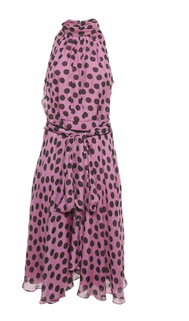 Carolina Herrera, Silk polka-dot midi dress