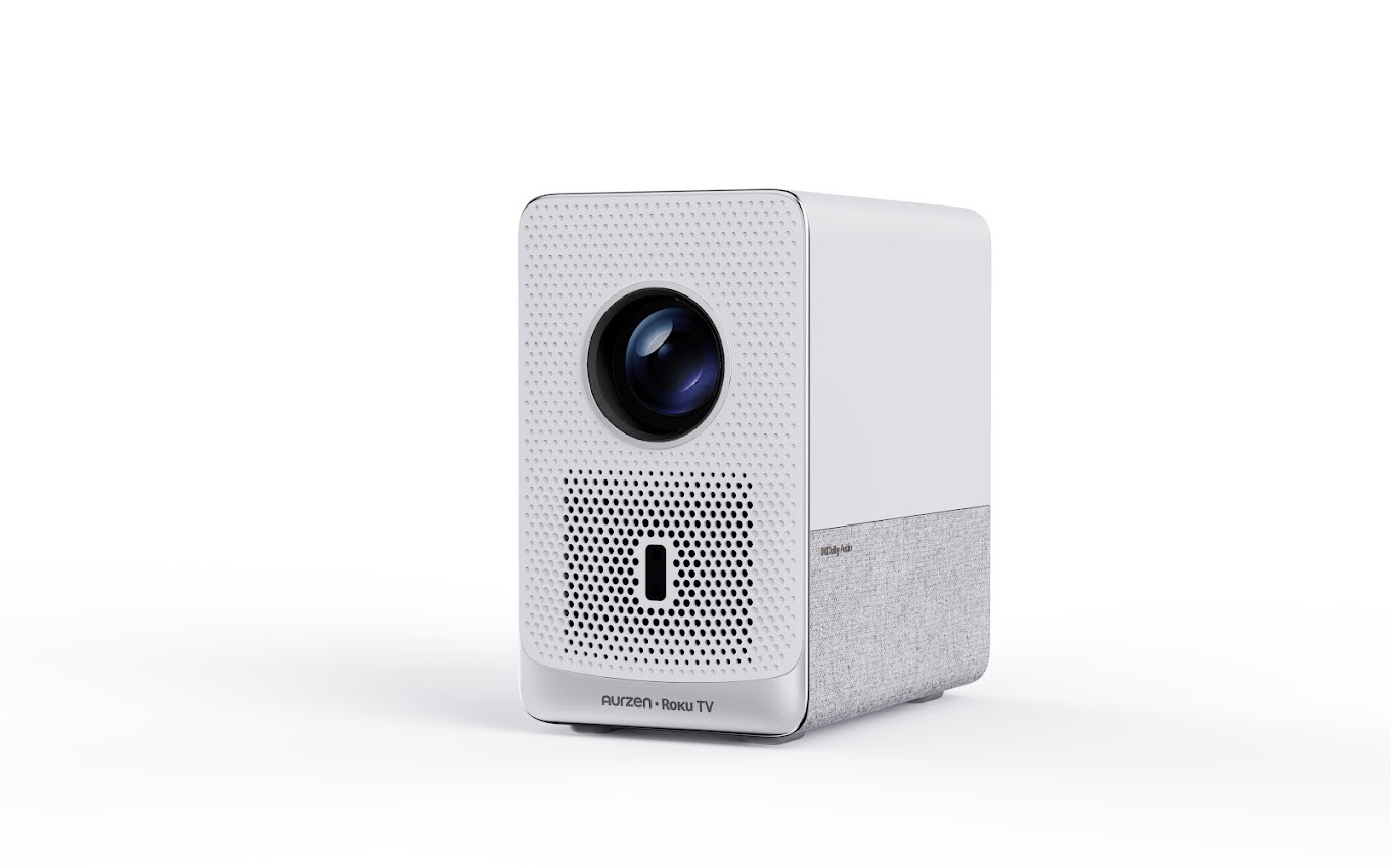 Aurzen Roko TV Smart Projector product photo on a white background
