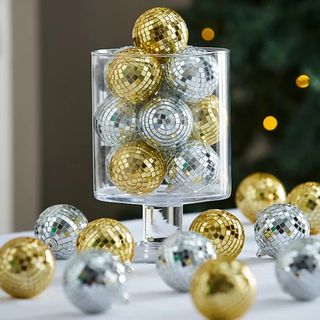 George Home Disco Ball Christmas Decorations - Pack of 30