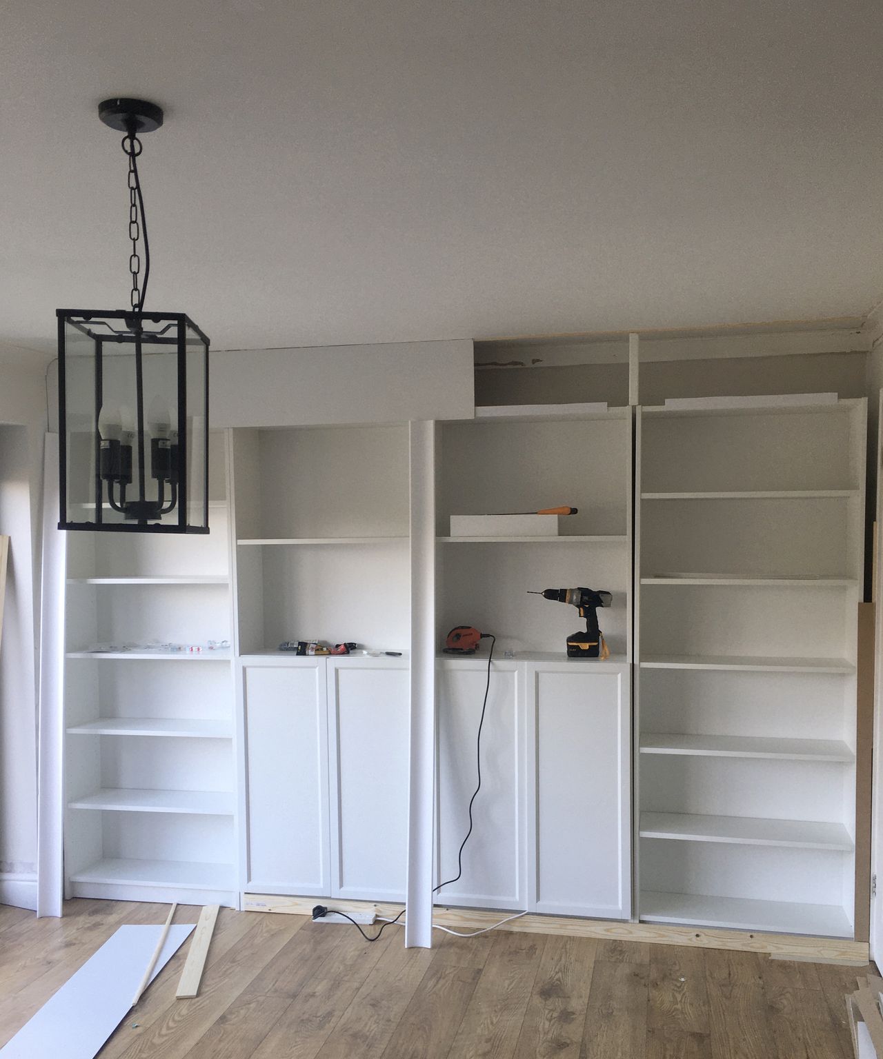 View of This IKEA BILLY hack brings a hint of Scandinavia to a living room ...