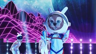 Space Bunny performs on stage on The Masked Singer