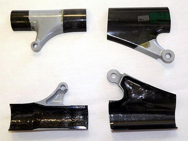 The new upper shock and linkage mounts of the new Gary Fisher HiFi Carbon.