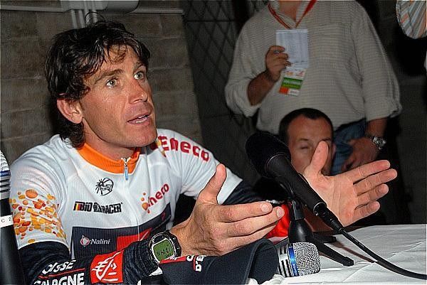 Jos&eacute; Iv&aacute;n Gutierrez Palacios (Caisse d'Epargne) at the post race press conference.