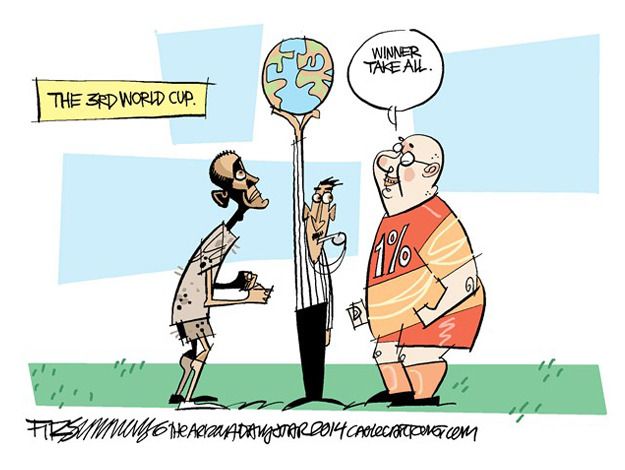 Political cartoon world cup poverty