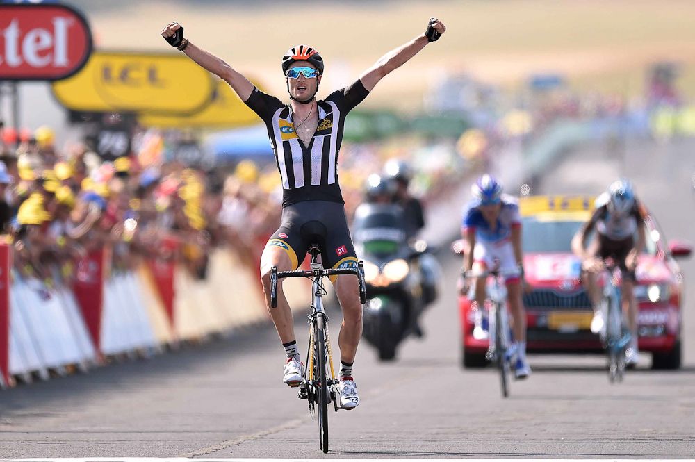 Steven Cummings wins stage 14 of the 2015 Tour de France.