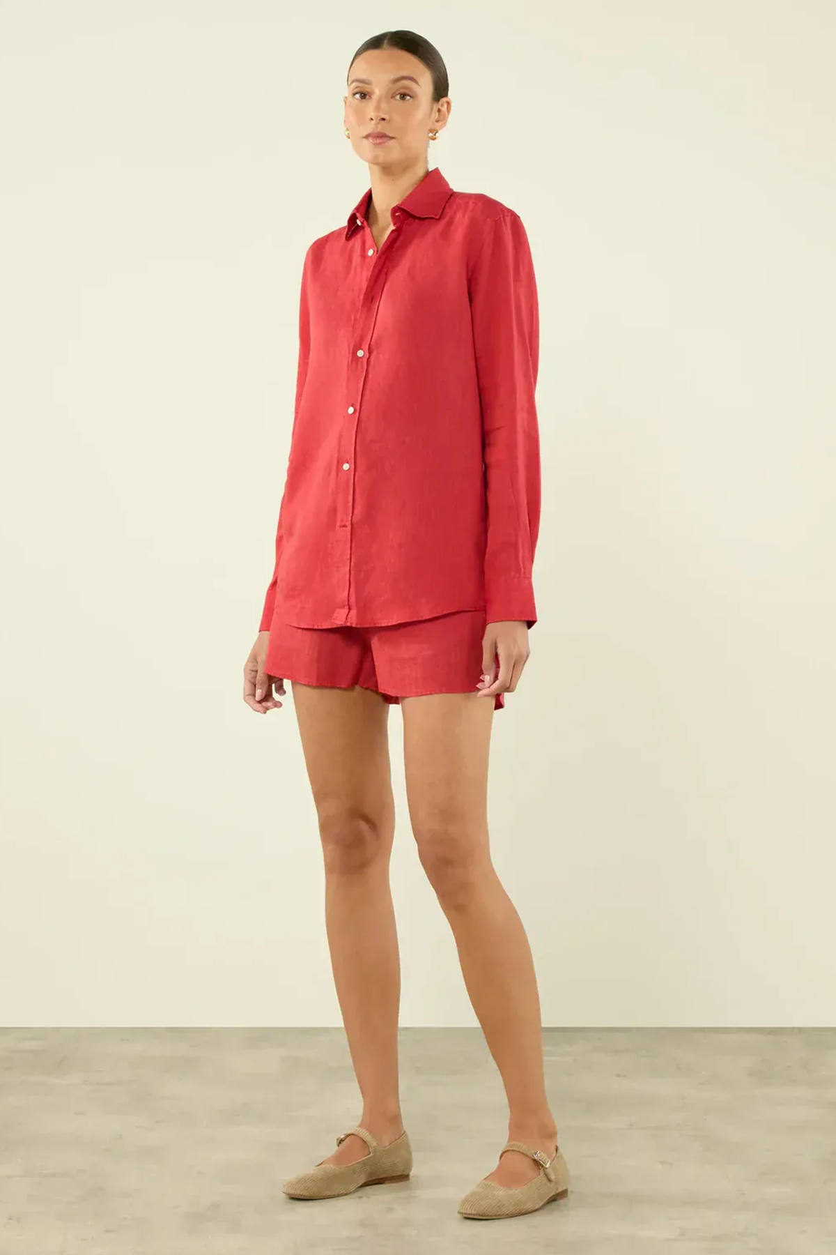 The Boyfriend: Linen, Cardinal Red