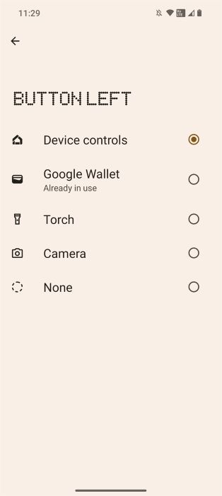 Nothing OS 2.0 lock screen button options