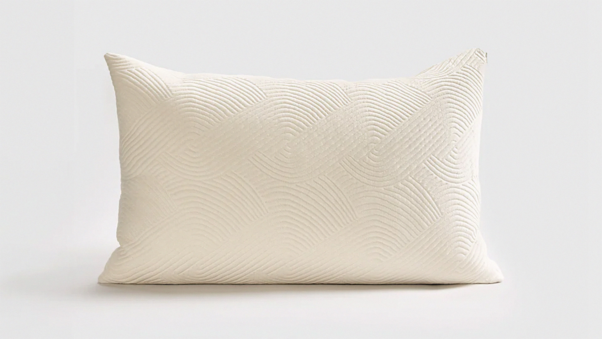 The image shows the white Coop Sleep Goods Adjustable Latex Pillow against a white background