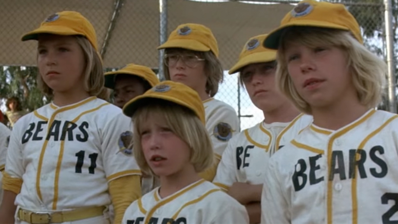 Members of the Bears looking angry in Bad News Bears