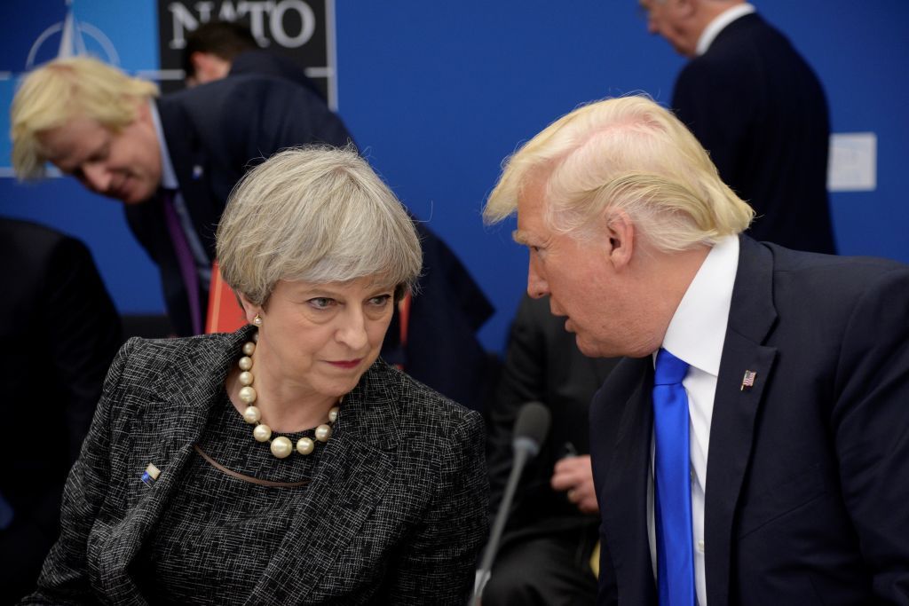 Theresa May and Donald Trump.