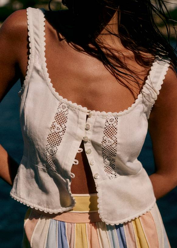 Lupe Blouse - Ivory - Linen - Sézane