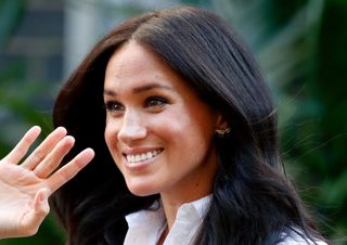 Meghan Markle's hair in a classic blowout