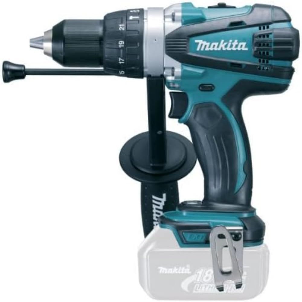 Makita DHP458Z 18V Cordless Hammer Drill small cut out on white background