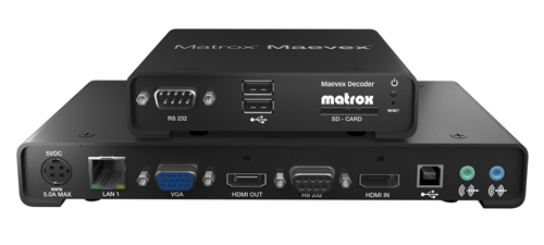 New API for Matrox Maevex PowerStream