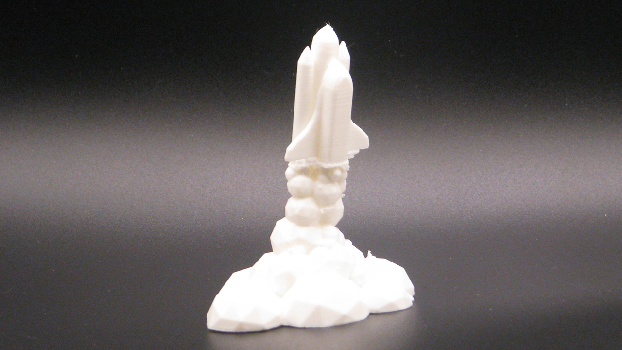 3D print of Space Shuttle lift off.