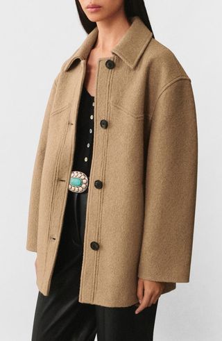 Oversize Wool Blend Coat