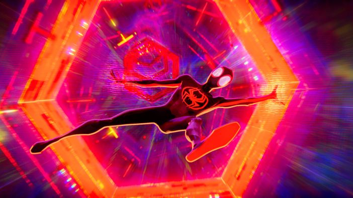 Miles Morales falls down a multiverse portal in Spider-Man: Across The Spider-Verse